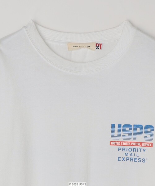 GOOD ROCK SPEED(グッドロックスピード)の「GOOD ROCK SPEED: USPS グラフィック プリント Tシャツ(ロンT)◇(Tシャツ/カットソー・メンズ・ホワイト/グレー・X-LARGE/LARGE/MEDIUM)」の9枚目の写真