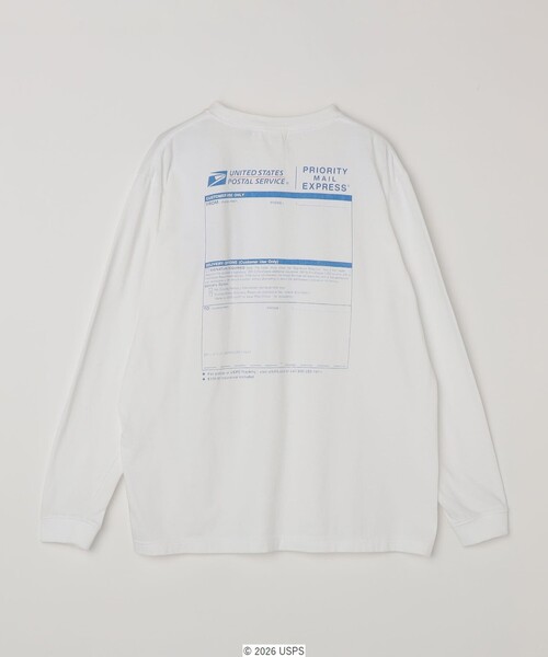 GOOD ROCK SPEED(グッドロックスピード)の「GOOD ROCK SPEED: USPS グラフィック プリント Tシャツ(ロンT)◇(Tシャツ/カットソー・メンズ・ホワイト/グレー・X-LARGE/LARGE/MEDIUM)」の12枚目の写真