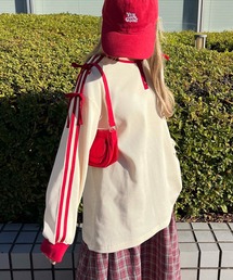 WC（ダブル シー）の「ヘンリーネックリボンラインワッフルロンT（Tシャツ/カットソー）」