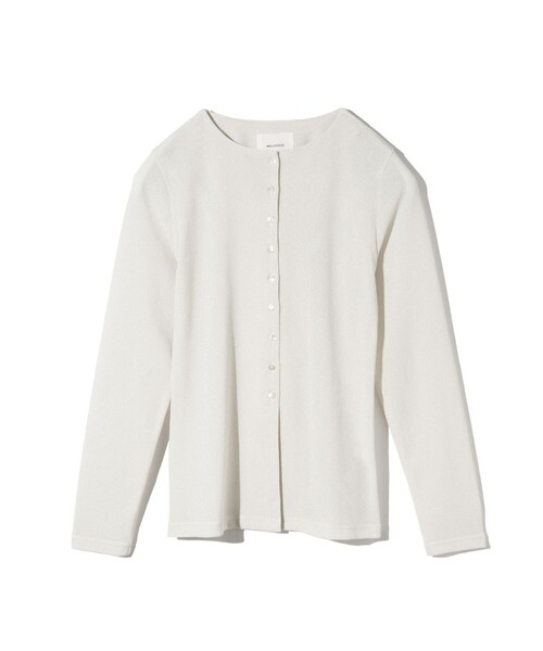 MIDIUMISOLID(ミディウミソリッド)の「MIDIUMISOLID for Ladies クルーネックロングカーディガン(カーディガン/ボレロ・レディース・キナリ/ピンク/グレー/ブラック・FREE)」の2枚目の写真