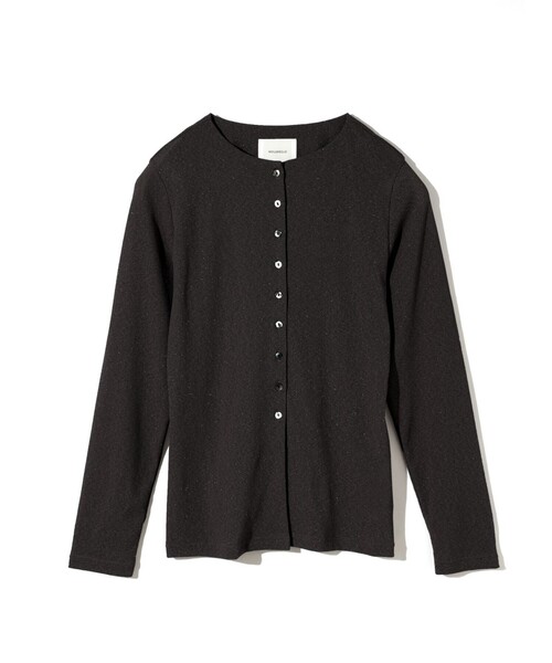 MIDIUMISOLID(ミディウミソリッド)の「MIDIUMISOLID for Ladies クルーネックロングカーディガン(カーディガン/ボレロ・レディース・キナリ/ピンク/グレー/ブラック・FREE)」の3枚目の写真