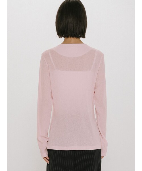 MIDIUMISOLID(ミディウミソリッド)の「MIDIUMISOLID for Ladies クルーネックロングカーディガン(カーディガン/ボレロ・レディース・キナリ/ピンク/グレー/ブラック・FREE)」の14枚目の写真
