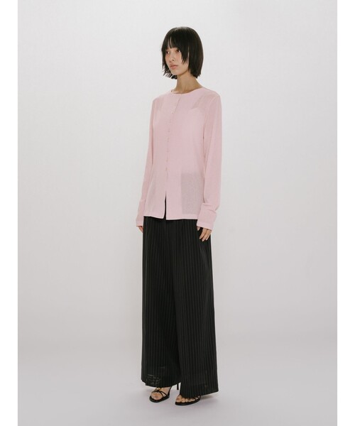 MIDIUMISOLID(ミディウミソリッド)の「MIDIUMISOLID for Ladies クルーネックロングカーディガン(カーディガン/ボレロ・レディース・キナリ/ピンク/グレー/ブラック・FREE)」の16枚目の写真