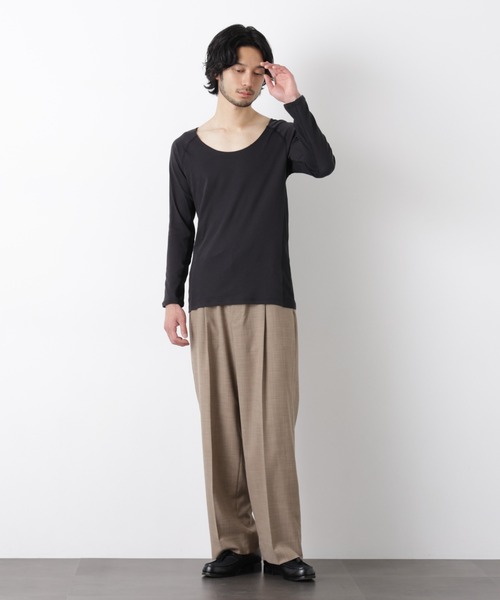 NANO universe(ナノユニバース)の「Anti Soaked(R)Plus インナーTシャツ 長袖(Tシャツ/カットソー・メンズ・ブラック/ホワイト・L/M/XL)」の16枚目の写真