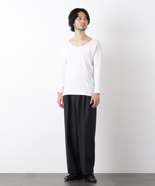 NANO universe(ナノユニバース)の「Anti Soaked(R)Plus インナーTシャツ 長袖(Tシャツ/カットソー・メンズ・ブラック/ホワイト・L/M/XL)」の7枚目の写真