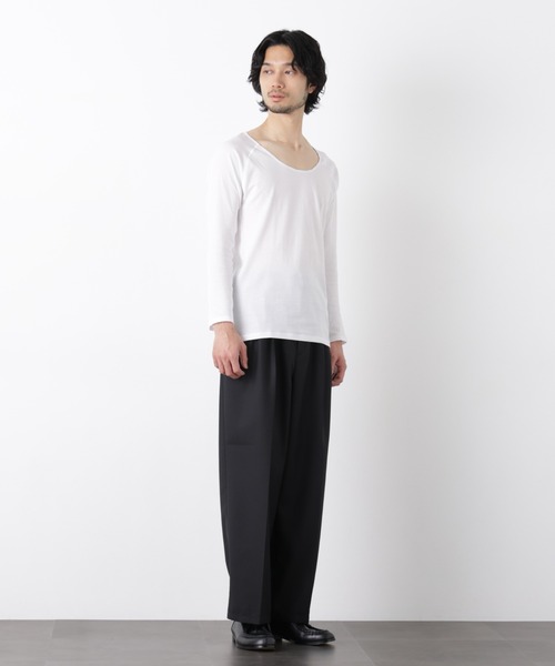 NANO universe(ナノユニバース)の「Anti Soaked(R)Plus インナーTシャツ 長袖(Tシャツ/カットソー・メンズ・ブラック/ホワイト・L/M/XL)」の9枚目の写真