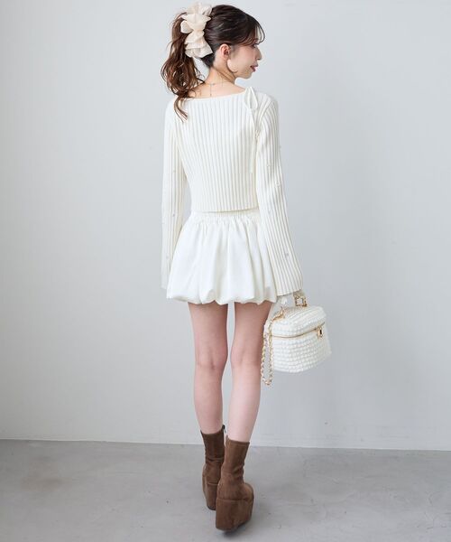 MAJESTIC LEGON(マジェスティックレゴン)の「キャミセットフラワー刺繍カーデ(カーディガン/ボレロ・レディース・グレー/ピンク/アイボリー/イエロー・MEDIUM)」の9枚目の写真