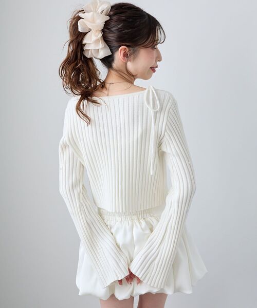 MAJESTIC LEGON(マジェスティックレゴン)の「キャミセットフラワー刺繍カーデ(カーディガン/ボレロ・レディース・グレー/ピンク/アイボリー/イエロー・MEDIUM)」の12枚目の写真