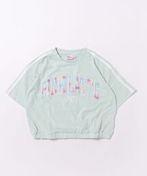 A BAG OF CHIPS（アバッグオブチップス）の「PINK-latte SPORT/ピンクラテスポーツ　袖テープ半袖Ｔシャツ（Tシャツ/カットソー）」