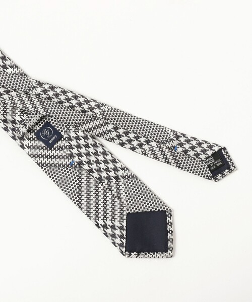 BEAMS F（ビームスエフ）の「シルク グレンプレイド柄 ネクタイ（ネクタイ・メンズ・ネイビー/グレー・ONE SIZE）」の3枚目の写真