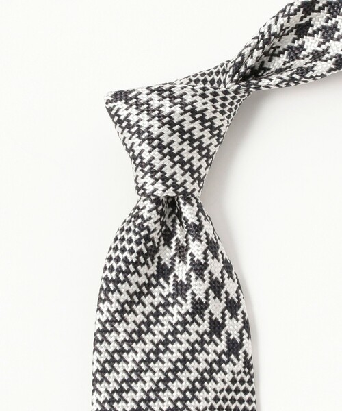 BEAMS F（ビームスエフ）の「シルク グレンプレイド柄 ネクタイ（ネクタイ・メンズ・ネイビー/グレー・ONE SIZE）」の5枚目の写真