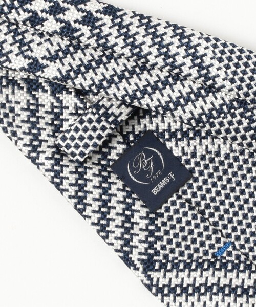 BEAMS F（ビームスエフ）の「シルク グレンプレイド柄 ネクタイ（ネクタイ・メンズ・ネイビー/グレー・ONE SIZE）」の7枚目の写真