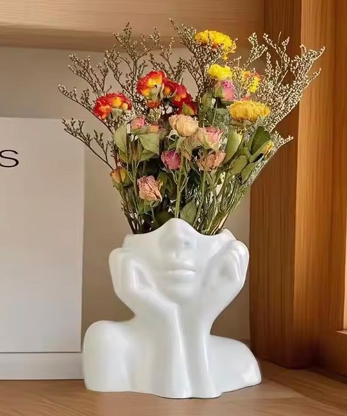 ammy.(エイミードット)の「【 ammy. / エイミードット 】 フェイス モチーフ アート オブジェ(フラワーベース・レディース・B/C/A・FREE)」の1枚目の写真