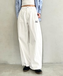 MUCENT（ムセント）の「【日本未発売/WEB限定】MUCENT(ムセント)/ユニセックス サイドピンタック スナップ ワイド コットン パンツ/ONEIL SIDE PINTUCK WIDE COTTON PANTS UNISEX（その他パンツ）」