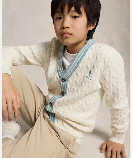 POLO RALPH LAUREN CHILDRENSWEAR(ポロ ラルフ ローレン チルドレンズウェア)の「コットン クリケット カーディガン(カーディガン/ボレロ・キッズ・ナチュラル・XL/L/M/S)」の6枚目の写真