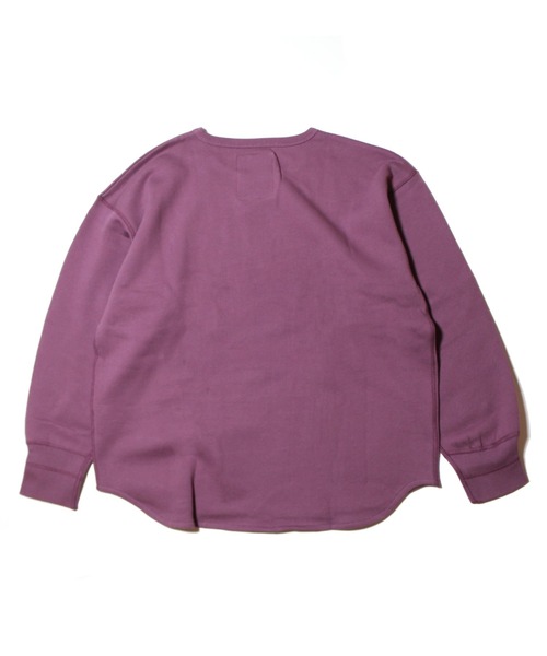 NATAL DESIGN（ネイタルデザイン）の「BRUSHED COTTON LONG SLEEVE CREW "Lil Guardian"（スウェット・メンズ・パープル/チョコ/オリーブ・SMALL/MEDIUM/LARGE/X-LARGE）」の5枚目の写真