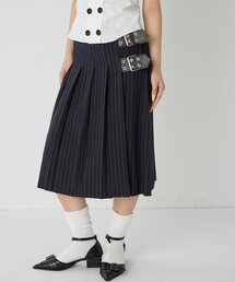 WHO'S WHO gallery | ダブルベルトミディプリーツスカート(スカート)