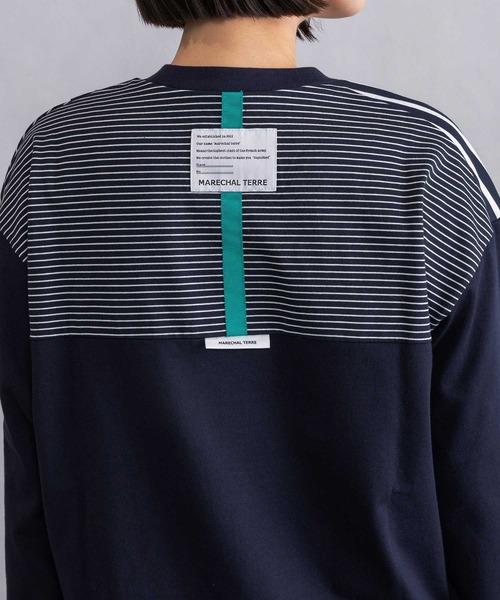 MARECHAL TERRE(マルシャルテル)の「ボーダー切替えトップス(Tシャツ/カットソー・レディース・ブラック/ネイビー/グレー/オフホワイト・MEDIUM)」の18枚目の写真