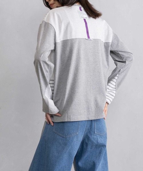 MARECHAL TERRE(マルシャルテル)の「ボーダー切替えトップス(Tシャツ/カットソー・レディース・ブラック/ネイビー/グレー/オフホワイト・MEDIUM)」の20枚目の写真