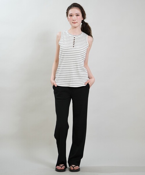 RIKKA FEMME（リッカファム）の「RIKKA FEMME/リッカファム ロングパンツ リブパンツ フレア RF6S-3105（その他パンツ・レディース・ブラック/パープル/イエロー/カーキ・FREE）」の7枚目の写真
