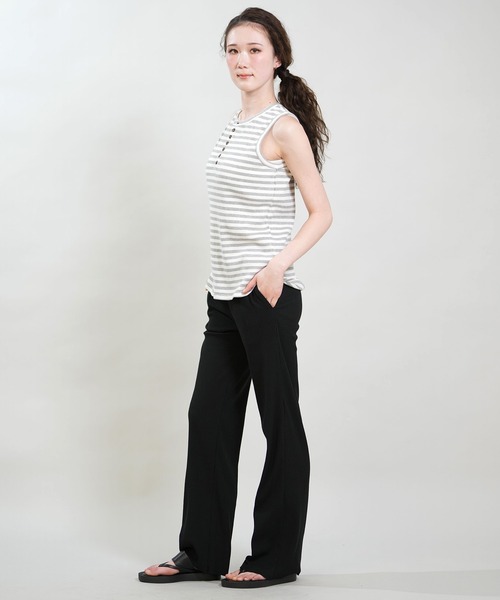 RIKKA FEMME（リッカファム）の「RIKKA FEMME/リッカファム ロングパンツ リブパンツ フレア RF6S-3105（その他パンツ・レディース・ブラック/パープル/イエロー/カーキ・FREE）」の8枚目の写真