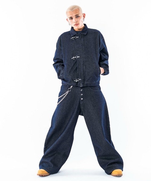 SHORT ROUND(ショートラウンド)の「SHORT ROUND/ファイヤーマンジャケット(ブルゾン・メンズ・グレー/ブラック・LARGE/MEDIUM)」の7枚目の写真
