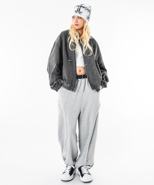 SHORT ROUND(ショートラウンド)の「SHORT ROUND/ファイヤーマンジャケット(ブルゾン・メンズ・グレー/ブラック・LARGE/MEDIUM)」の9枚目の写真