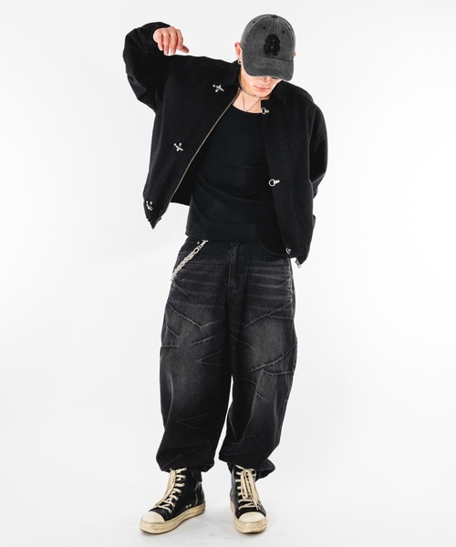 SHORT ROUND(ショートラウンド)の「SHORT ROUND/ファイヤーマンジャケット(ブルゾン・メンズ・グレー/ブラック・LARGE/MEDIUM)」の10枚目の写真