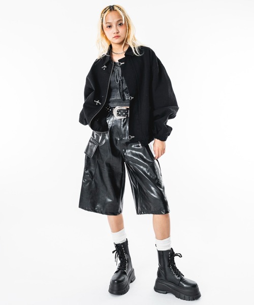 SHORT ROUND(ショートラウンド)の「SHORT ROUND/ファイヤーマンジャケット(ブルゾン・メンズ・グレー/ブラック・LARGE/MEDIUM)」の11枚目の写真