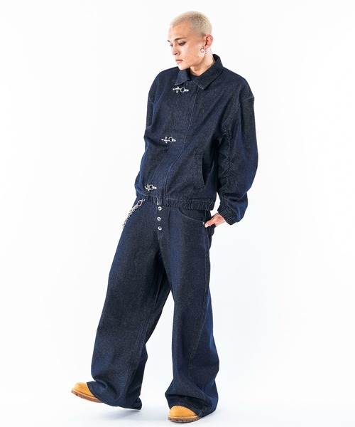 SHORT ROUND(ショートラウンド)の「SHORT ROUND/ファイヤーマンジャケット(ブルゾン・メンズ・グレー/ブラック・LARGE/MEDIUM)」の19枚目の写真