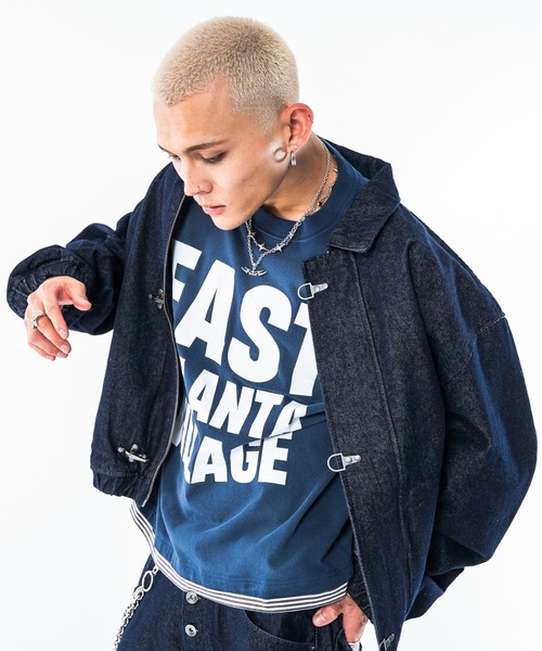 SHORT ROUND(ショートラウンド)の「SHORT ROUND/ファイヤーマンジャケット(ブルゾン・メンズ・グレー/ブラック・LARGE/MEDIUM)」の20枚目の写真