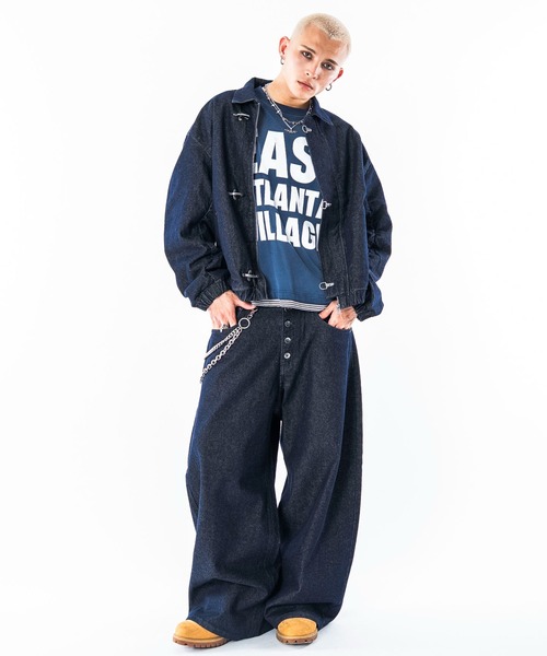 SHORT ROUND(ショートラウンド)の「SHORT ROUND/ファイヤーマンジャケット(ブルゾン・メンズ・グレー/ブラック・LARGE/MEDIUM)」の22枚目の写真