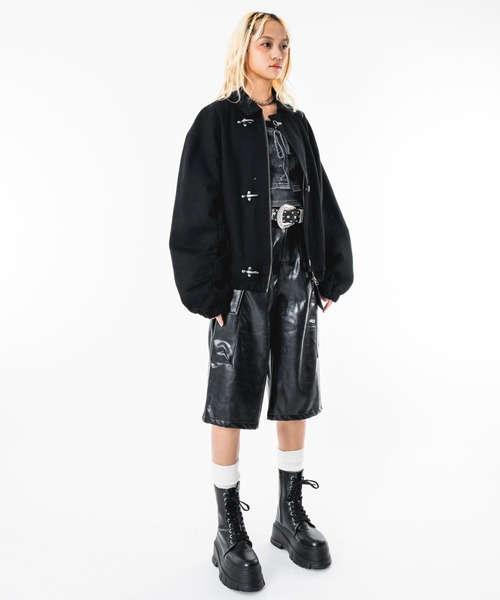 SHORT ROUND(ショートラウンド)の「SHORT ROUND/ファイヤーマンジャケット(ブルゾン・メンズ・グレー/ブラック・LARGE/MEDIUM)」の3枚目の写真