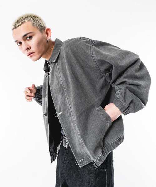 SHORT ROUND(ショートラウンド)の「SHORT ROUND/ファイヤーマンジャケット(ブルゾン・メンズ・グレー/ブラック・LARGE/MEDIUM)」の13枚目の写真