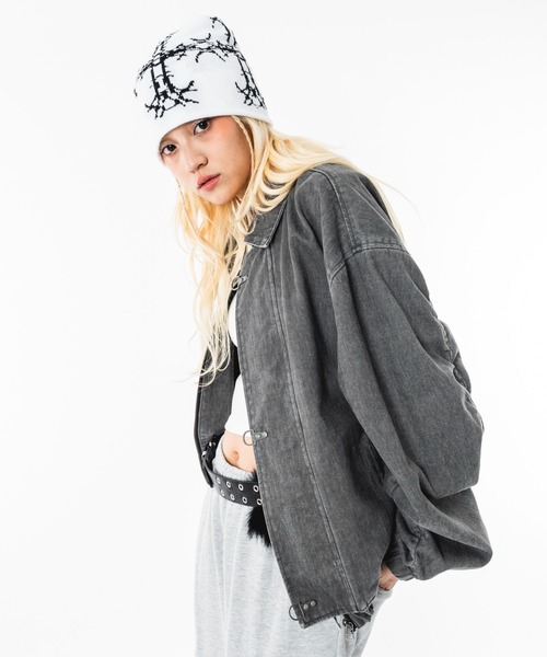 SHORT ROUND(ショートラウンド)の「SHORT ROUND/ファイヤーマンジャケット(ブルゾン・メンズ・グレー/ブラック・LARGE/MEDIUM)」の16枚目の写真