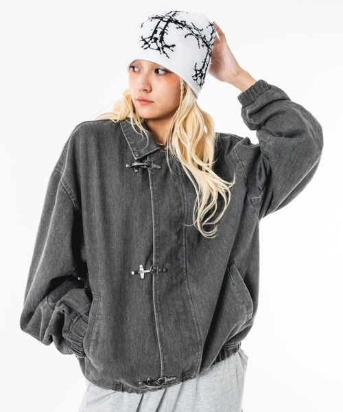 SHORT ROUND(ショートラウンド)の「SHORT ROUND/ファイヤーマンジャケット(ブルゾン・メンズ・グレー/ブラック・LARGE/MEDIUM)」の17枚目の写真