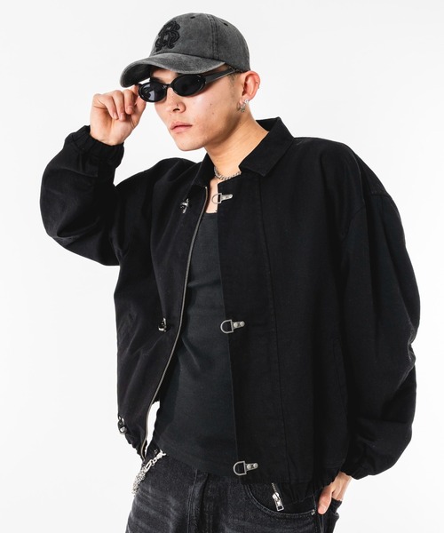 SHORT ROUND(ショートラウンド)の「SHORT ROUND/ファイヤーマンジャケット(ブルゾン・メンズ・グレー/ブラック・LARGE/MEDIUM)」の20枚目の写真