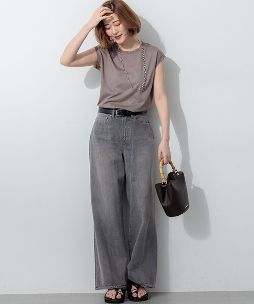 23区 S（ニジュウサンクチイサイサイズ）の「ワイドシルエット デニム パンツ（デニムパンツ・レディース・ライトグレー系/スカイブルー系・34/32）」の15枚目の写真