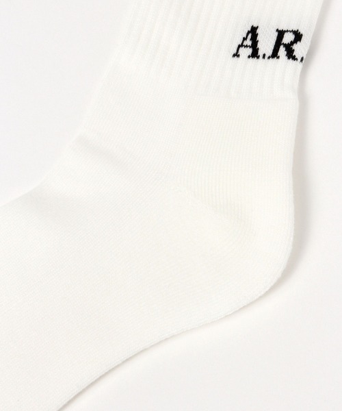 AMERICAN RAG CIE（アメリカンラグシー）の「【AMERICAN RAG CIE】  Wラインソックス 25～27cm（ユニセックス）（ソックス/靴下・メンズ・ブラック/レッド・FREE）」の4枚目の写真