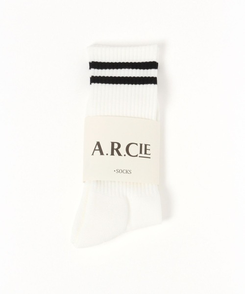 AMERICAN RAG CIE（アメリカンラグシー）の「【AMERICAN RAG CIE】  Wラインソックス 25～27cm（ユニセックス）（ソックス/靴下・メンズ・ブラック/レッド・FREE）」の8枚目の写真