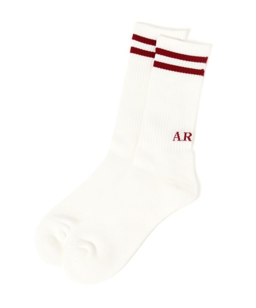 AMERICAN RAG CIE(アメリカンラグシー)の「【AMERICAN RAG CIE】 Wラインソックス 25~27cm(ユニセックス)(ソックス/靴下・メンズ・ブラック/レッド・FREE)」の10枚目の写真