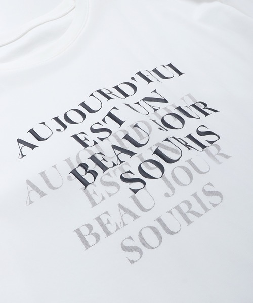 hunch(ハンチ)の「チュールレイヤード プリント長袖Tシャツ(Tシャツ/カットソー・レディース・オフホワイト/ブラック/ライトベージュ・FREE)」の13枚目の写真