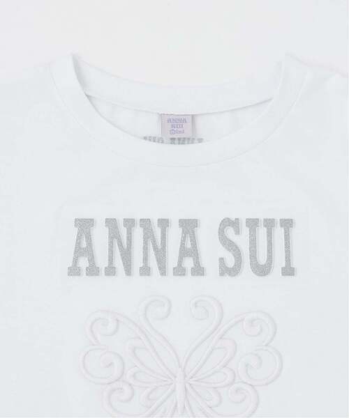 ANNA SUI mini（アナスイ・ミニ）の「【親子リンク】LADIES_蝶ロゴ長袖Tシャツ【接触冷感・UVカット】（Tシャツ/カットソー・レディース・ホワイト・F）」の5枚目の写真