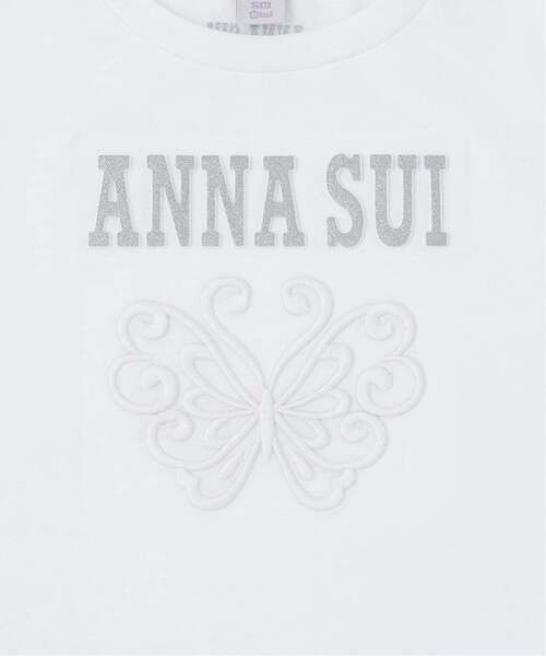 ANNA SUI mini（アナスイ・ミニ）の「【親子リンク】LADIES_蝶ロゴ長袖Tシャツ【接触冷感・UVカット】（Tシャツ/カットソー・レディース・ホワイト・F）」の6枚目の写真
