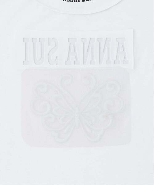 ANNA SUI mini（アナスイ・ミニ）の「【親子リンク】LADIES_蝶ロゴ長袖Tシャツ【接触冷感・UVカット】（Tシャツ/カットソー・レディース・ホワイト・F）」の7枚目の写真