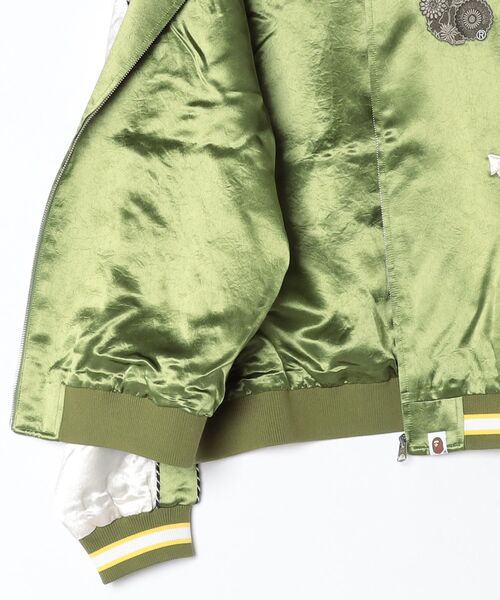 A BATHING APE(アベイシングエイプ)の「BAPE JAPANESE ART SOUVENIR JACKET(ミリタリージャケット・メンズ・オリーブ/ネイビー・MEDIUM/SMALL/X-LARGE/XX-LARGE/LARGE)」の12枚目の写真