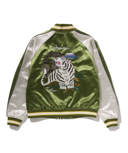 A BATHING APE(アベイシングエイプ)の「BAPE JAPANESE ART SOUVENIR JACKET(ミリタリージャケット・メンズ・オリーブ/ネイビー・MEDIUM/SMALL/X-LARGE/XX-LARGE/LARGE)」の3枚目の写真