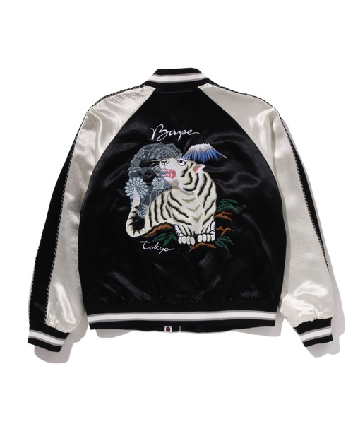 A BATHING APE(アベイシングエイプ)の「BAPE JAPANESE ART SOUVENIR JACKET(ミリタリージャケット・メンズ・オリーブ/ネイビー・MEDIUM/SMALL/X-LARGE/XX-LARGE/LARGE)」の4枚目の写真