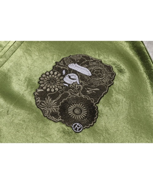 A BATHING APE(アベイシングエイプ)の「BAPE JAPANESE ART SOUVENIR JACKET(ミリタリージャケット・メンズ・オリーブ/ネイビー・MEDIUM/SMALL/X-LARGE/XX-LARGE/LARGE)」の7枚目の写真