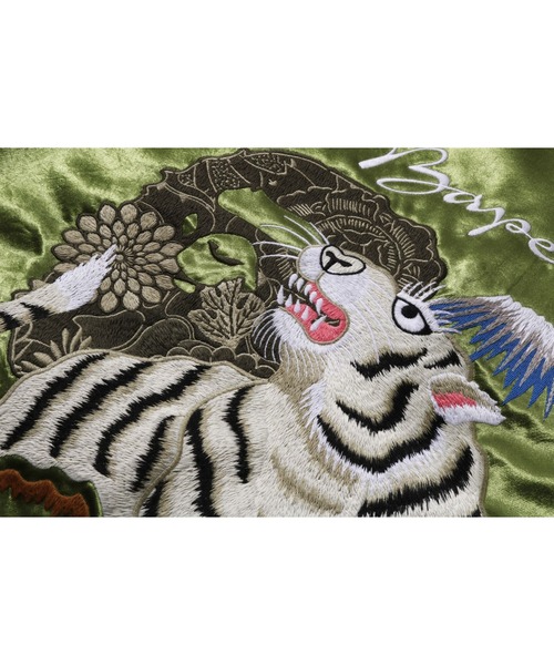 A BATHING APE(アベイシングエイプ)の「BAPE JAPANESE ART SOUVENIR JACKET(ミリタリージャケット・メンズ・オリーブ/ネイビー・MEDIUM/SMALL/X-LARGE/XX-LARGE/LARGE)」の9枚目の写真